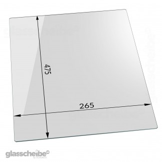 Kühlschrank Einlegeboden Klarglas Glas Ersatzscheibe 470x290 mm 