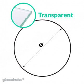 Tischglas Kreis - ESG Transparent - Ø 700 x 5 mm