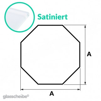 Tischglas Octagon - ESG Satiniert