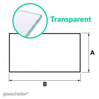 Tischglas Rechteck - ESG Transparent