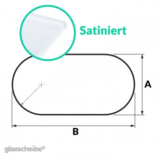 Tischglas Rund - ESG Satiniert 