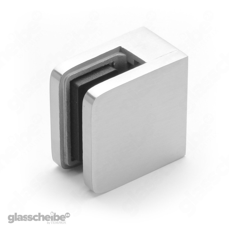 Rechteck geformt Klipp Klemmhalter Silber Ton 4stk für 8mm Dicke Glas 