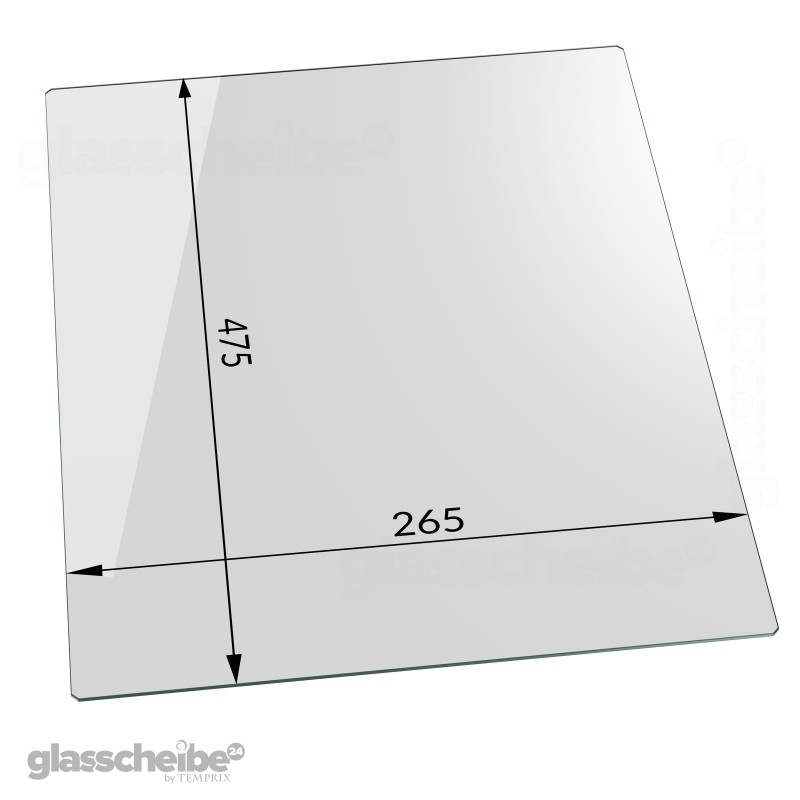 89,96 EUR/qm Kühlschrank Einlegeboden 43,0 cm x 24,5 cm Klarglas 4 mm - ALLE MAßE LIEFERBAR Glasplatte - 