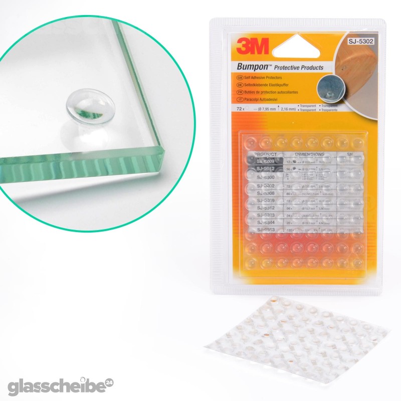 3M Bumpon SJ5302 Elastikpuffer Transparent Abstandshalter Puffer Temprix