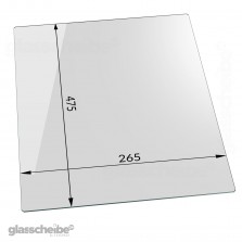 Einlegeboden für Kühlschrank 475 x 265 x 4 mm