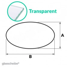 Tischglas Ellipse - ESG Transparent