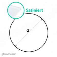 Tischglas Kreis - ESG Satiniert