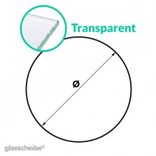 Tischglas Kreis - ESG Transparent