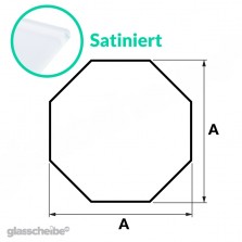 Tischglas Octagon - ESG Satiniert