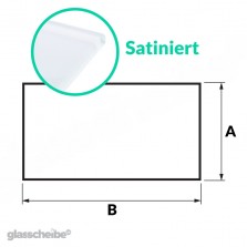 Tischglas Rechteck - ESG Satiniert