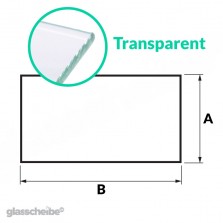 Tischglas Rechteck - ESG Transparent