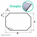 Tischglas Achteck - ESG Grauglasplatten