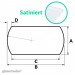 Tischglas Bogen - ESG Satiniert