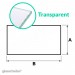 Tischglas Rechteck  ESG Transparent
