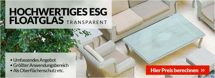 Hochwertiges ESG Floatglas Transparent
